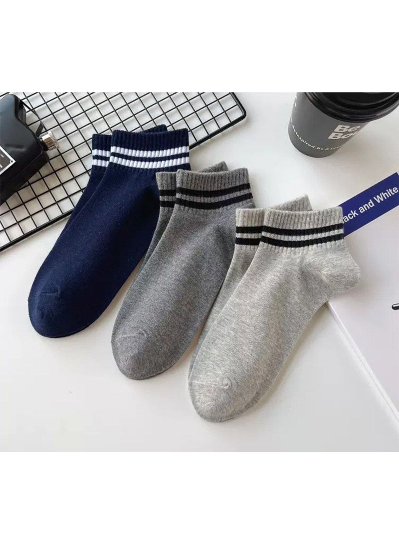 TRENDORA Cotton Blend Ankle Socks, Mixed Colors, Regular Size, 5 Pairs With 1 Gift, Casual Wear, Machine Washable - Image 2